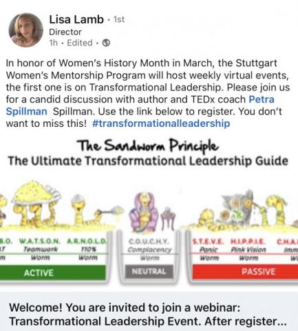 Moving from Toxic to Transformational Leadership - Stuttgart Women's Mentorship Event