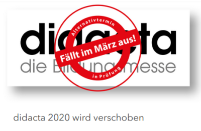 Leider sehen wir uns nicht im März auf der Didacta...