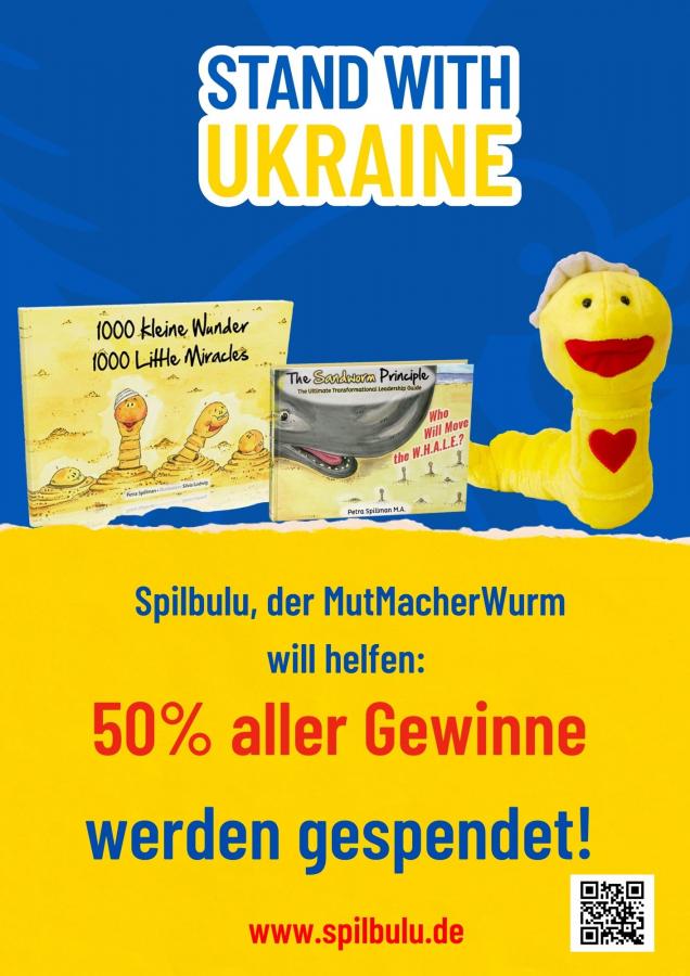 Der MutMacherWurm Spilbulu unterstützt die Ukraine!